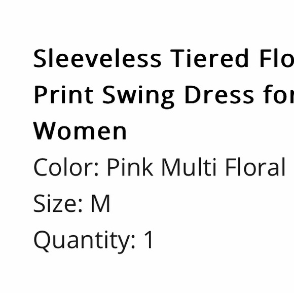 Old Navy Sleeveless Tiered Floral Print Swing Dress, Medium- New! - Picture 2 of 8